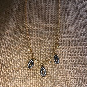 ✨Gold/Sapphire Teardrop Pendant Necklace